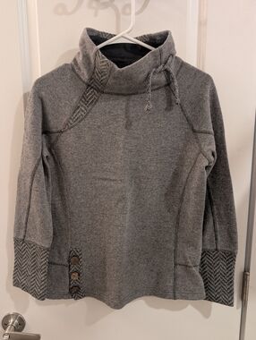 Gray Prana Lucia Cowl Neck Sweater